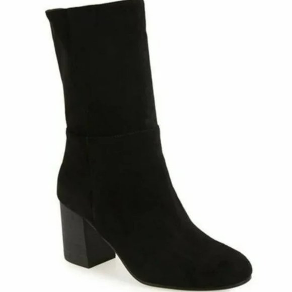 Eileen Fisher Boots - Cinch Smooth Suede Block Heel Mid Boot - Picture 1 of 14